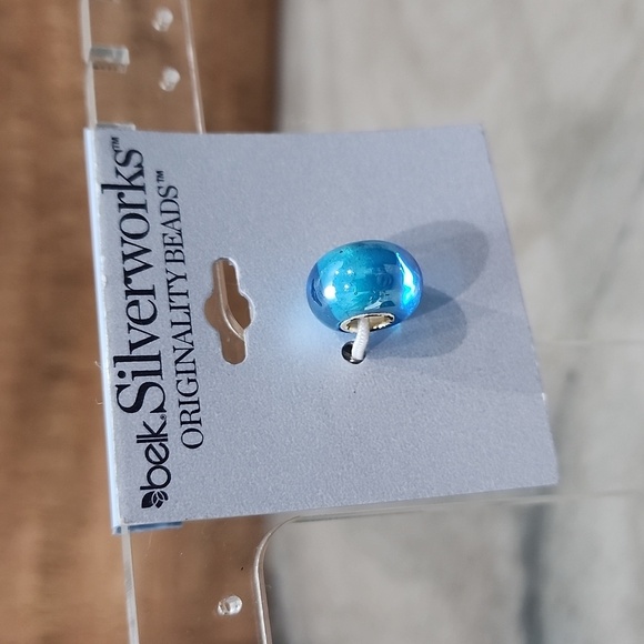 Belk Silverworks Blue Murano Glass Originality Bead NWT - Picture 1 of 4